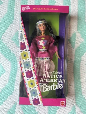 Barbie nativa americana Mattel Dolls of the World 1994 tercera edición #12699 en caja original Foto 1 de 2