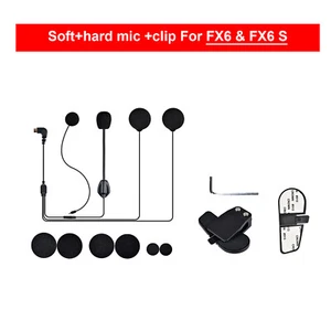 Boom+Soft Cable Microphone Speaker Headset For FX6 & FX6 S Helmet Intercom+Clip - Picture 1 of 2