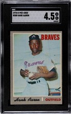 1970 O-Pee-Chee Hank Aaron #500 SGC 4.5! Rare OPC Card Of HOFer & HR King!