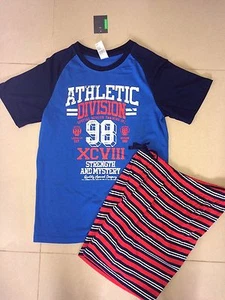 NEW & TAGS BOYS PJ SHIRT & SHORTS SIZES 8 14 FREE POST - Picture 1 of 3