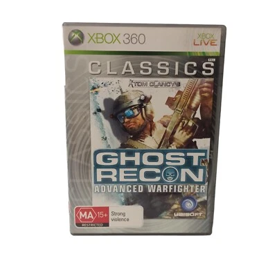 Xbox 360 Microsoft Ghost Recon Advanced Warfighter Game Cover and Manual Only - Image 1 of 4