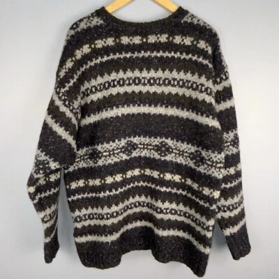 Eastern Mountain Sports Sweater Mens M Pullover Thick Nordic 90% wool 10% silk - Image 1 of 4