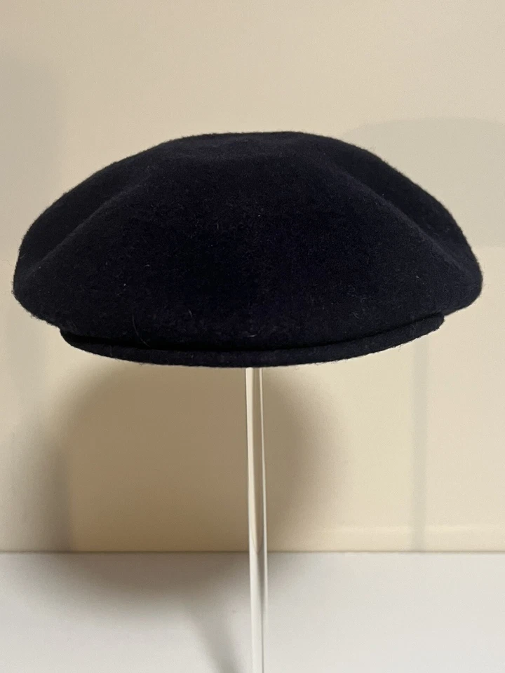 Gorra plana vintage de lana Stetson Newsboy cabbie golfista talla grande azul marino Foto 1 de 4
