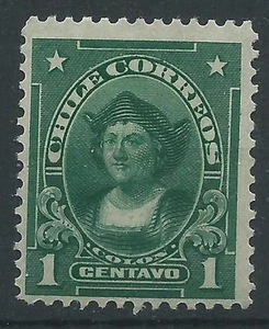 CHILE 1911 Sc.98 engraved Colon Columbus green MNH - Picture 1 of 1