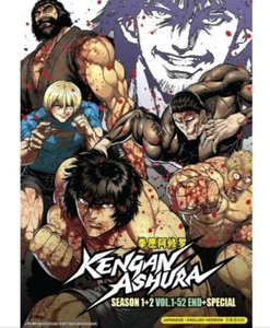 Kengan Ashura Season 1-2 Vol.1-52 End + Special | Japanese English Audio DVD - Imagen 1 de 1