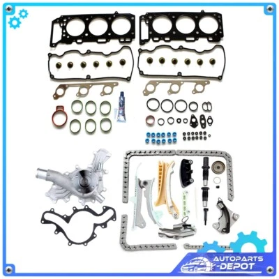 Head Gasket Set Water Pump Timing Chain Kit For 01-03 Ford Ranger 4.0L Foto 1 de 4