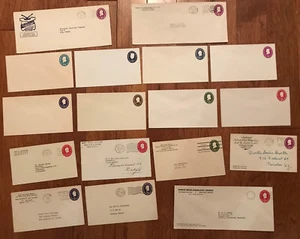 Gruppe von 17 ovalen Stempelumschlägen 50er Jahre postfrisch und gebraucht [y2850] - Bild 1 von 3