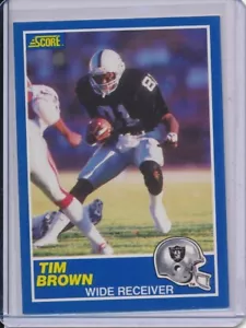 Score Tim Brown Rookie RC #86 1989 Raiders - Imagen 1 de 1
