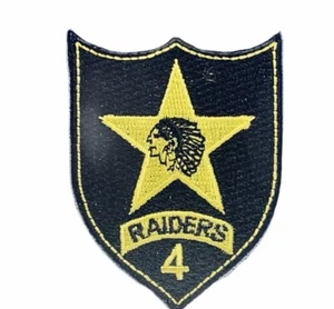 Raiders 4 patch military emblem uniform badge Chief native vtg army marine USA 4 - Picture 1 of 3