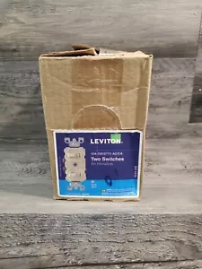 Confezione 10 Interruttore Luce Doppio Leviton Avorio Duplex Toggle 15A Monopolare 5224-2I - Foto 1 di 3