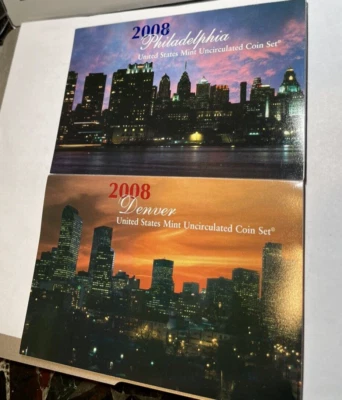 2008 Official U.S. Mint Set Philadelphia & Denver Uncirculated in Original Packs - Image 1 of 2