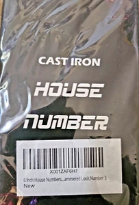 1(PC) 6 Inch House Number..ammered Look, Number  5 Cast Iron Unique Design(A2) - Picture 1 of 5