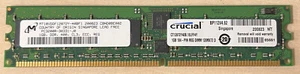 MICRON 1GB PC-3200R DDR-400 ECC MT18VDDF12872Y-40BF1 (2 Pcs.) - Picture 1 of 1