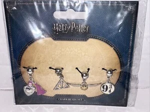 Harry Potter Silver Plated Charm Bead Set Officially Licensed Merchandise NEW - Picture 1 of 24
