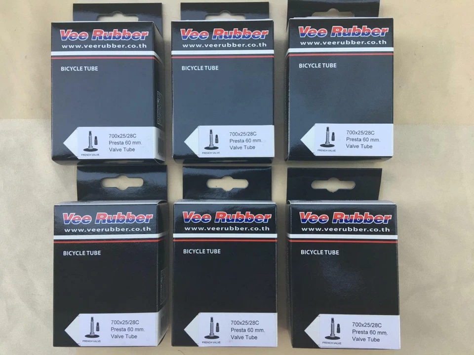 VEE RUBBER SIX (6) 700x25C 700x28C New Bicycle Inner Tubes Presta 60mm Fixie Road Bike