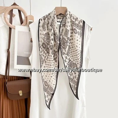 Шарф Sallys 70% кашемир 30% шелк пейсли принт пастилка воротник 135 * 45 см - Изображение 1 из 4