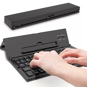 AUS Folding Wireless Bluetooth Keyboard Keypad for Tablet Phone Laptop Keyboard - Picture 1 of 18