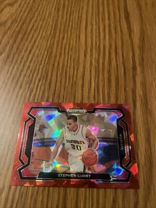 Stephen Curry 2024 Panini Prizm Draft Picks Red Cracked Ice Variation # 77 - Imagen 1 de 2