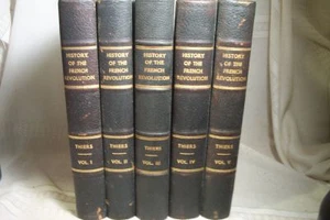 ANTIKE BÜCHER 5 VOL SET FRANZÖSISCHE REVOLUTION 1838 LEDER - Bild 1 von 1