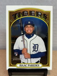 ISAAC PAREDES 2021 Topps Heritage High Number Chrome #601 Rookie RC/999 - Imagen 1 de 2