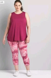 LIVI Active High Rise Capri Leggings Plus Sz 18/20 Boysenberry Pocket Pink Purpl - Picture 1 of 11
