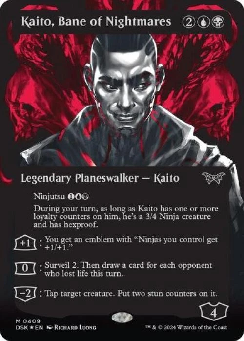MTG English Kaito, Bane of Nightmares (Showcase) (Textured) NM Foil - Image 1 of 1