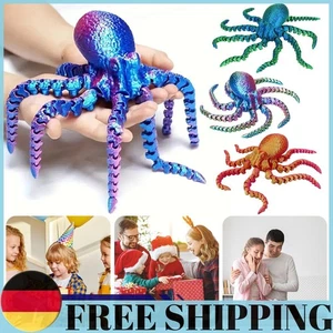 Drukowana w 3D ośmiornica ośmiornica fidget zabawka kreatywna dekoracja do dekoracji biura domowego - Zdjęcie 1 z 21