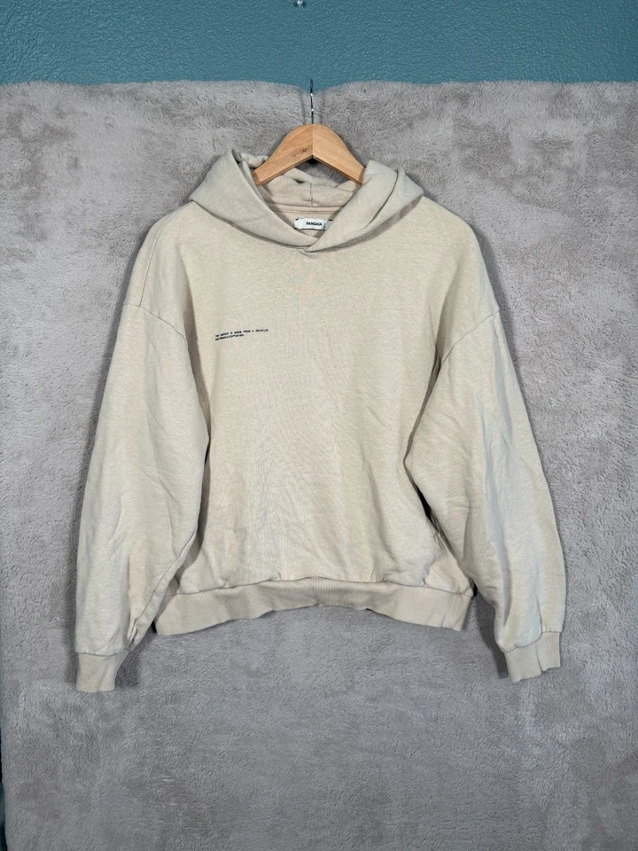Pangaia Sudadera con Capucha Mujer Grande Beige Pullover Sudadera Aire Libre Yoga Atletismo Foto 1 de 4