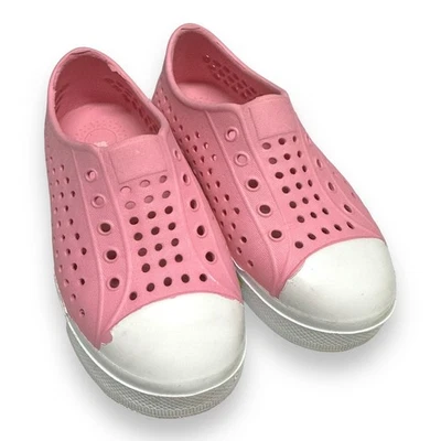 Zapatos Crewcuts Niñas Talla 10 Rosa Punta Cerrada Zapatos Agua Blanco Lavable Foto 1 de 4