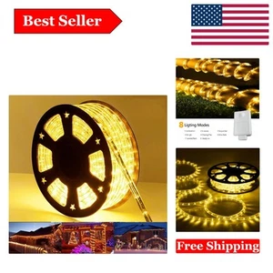 100ft Waterproof LED Rope Lights – Connectable, Flexible, & Multi-Mode for In... - Picture 1 of 9