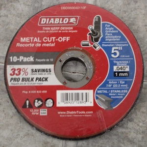 Diablo Genuine 5 in. Metal Cut Off Disc - Thin Kerf (10-Pack) DBD050040110F - Picture 1 of 2
