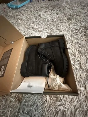 Timberland первоклассный 6 дюймов водонепроницаемый черный нубук ребенка ясельного возраста открытый ботинки 12807 - Изображение 1 из 2