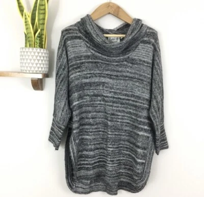 Túnica jaspeada Field Flower Anthropologie para mujer suéter capucha cuello Spacedye talla M Foto 1 de 4