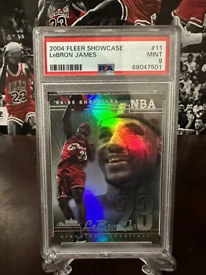 2004-05 Fleer Showcase #11 LeBron James Cleveland Cavaliers MINT PSA 9 2nd Year - Image 1 of 3