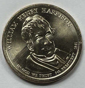 2009-D -  William H Harrison Presidential Golden Dollar Coin - MINT CONDITION! - Picture 1 of 3