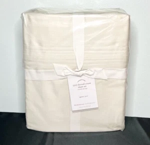 Pottery Barn 500 Thread Count Queen Sheet Set Classic Ivory India 500 TC NEW - Picture 1 of 11