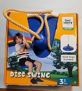 Bee Happy Rope Scheibenschaukel Unisex Kinder blauer Sitz 3 Jahre + Baumschaukel mit Griffring - Bild 1 von 5