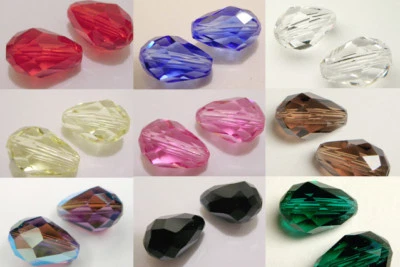 Genuine SWAROVSKI CRYSTAL #5500  TEARDROP SPACER BEAD ~ Many Color & Size - Image 1 of 2