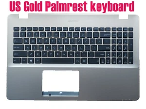 Teclado reposamanos dorado de EE. UU. para Asus X542U X542UR X542UA X542UF X542UN X542UQ - Imagen 1 de 2