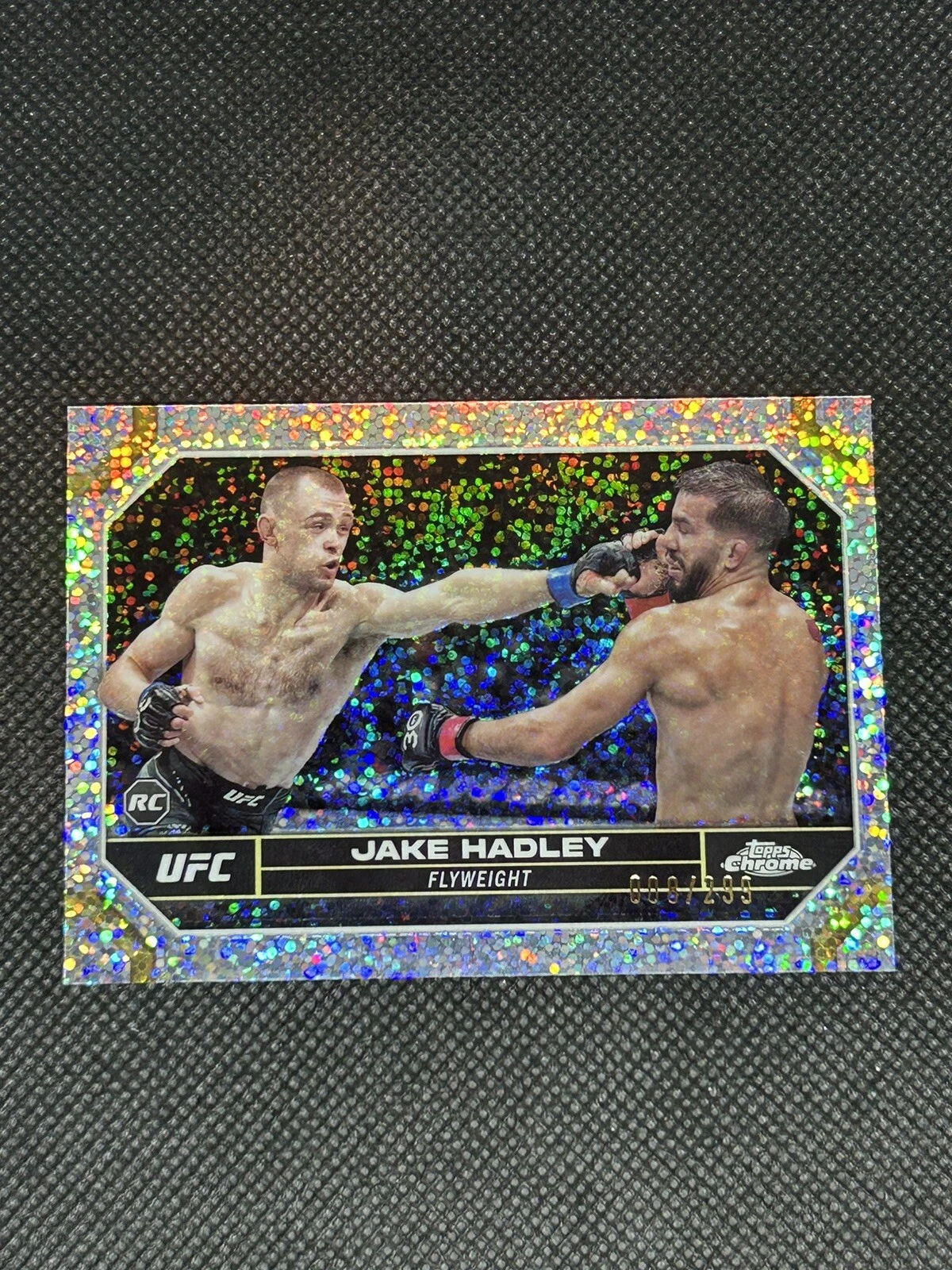 2024 Topps Chrome UFC Jake Hadley Speckle Refractor /299 Rookie Card SSP