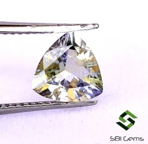 Certified Natural Tanzanite Trillion Cut 6x6 mm 0.67 CTS Lustrous Loose Gemstone - Picture 1 of 6