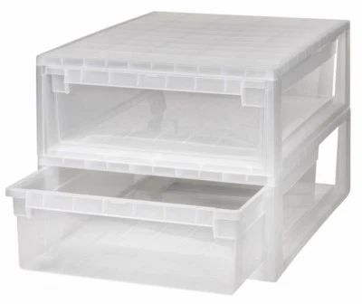 2 x Schubladenbox Schublade Aufbewahrungsbox Kleiderbox Kommode XL 22 Liter - Bild 1 von 4