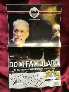 Autografo DOM FAMULARO-poster autografato-ambasciatore globale del batterista-di persona! - Foto 1 di 3