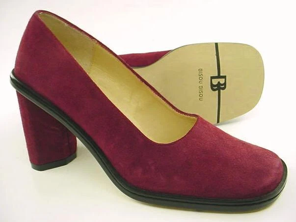 Nuevo BISOU Mujeres Rojo Gamuza Sin Cordones Tacón Alto Vestido de Noche Zapato de Bomba Talla 5.5 M Foto 1 de 1