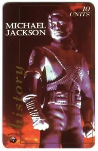 10u Michael Jackson 'History' & 'King of Pop' (Set of 2 Cards) Phone Card - Picture 1 of 2