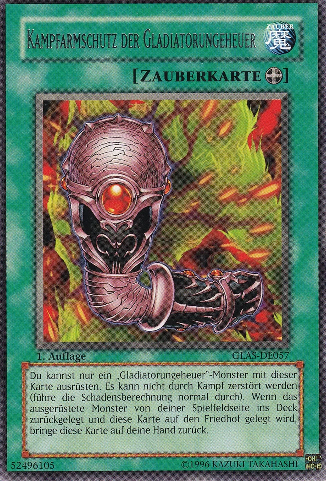 Yugioh GLAS-DE057 Kampfarmschutz Der Gladiatorungeheuer (Rare) - Bild 1 von 1