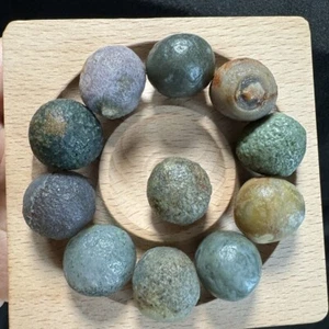 11pcs Lots Alxa Gobi Desert Eye Agate Natural Round Beads Healing Crystal #2603 - Picture 1 of 2