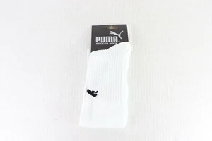 NOS Vintage 90s Puma Youth One Size Soccer Calf Socks White Black Italy Futbol - Picture 1 of 5