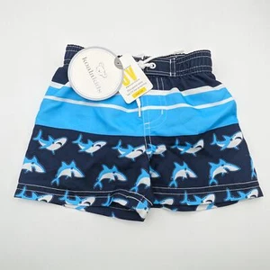 Baby Boy 3-6M Shark Swim Trunk Swimsuit Lined Bottom NWT 2015 UV Performance - Picture 1 of 5