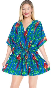 LA LEELA Women's Plus Size Swimwear Swimsuit Cover-Ups Dress US 16-28W Blue_O226 - Picture 1 of 3